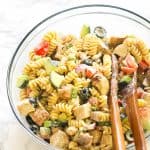 Creamy Chicken Pasta Salad ready to enjoy