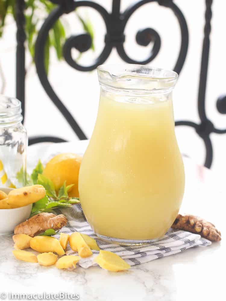 Refreshingly healthy homemade ginger juice