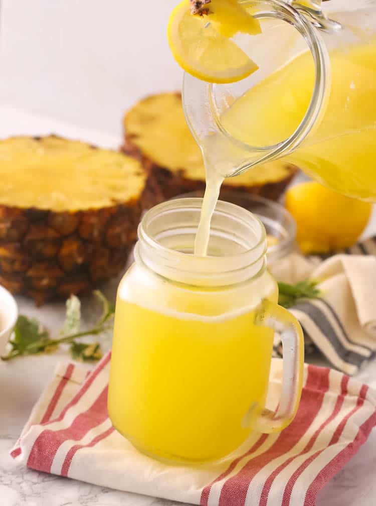 Homemade pineapple juice