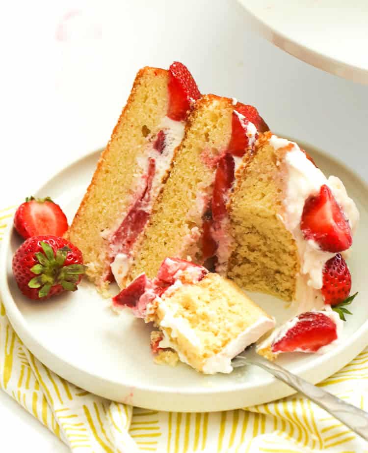 Strawberry short cake slice