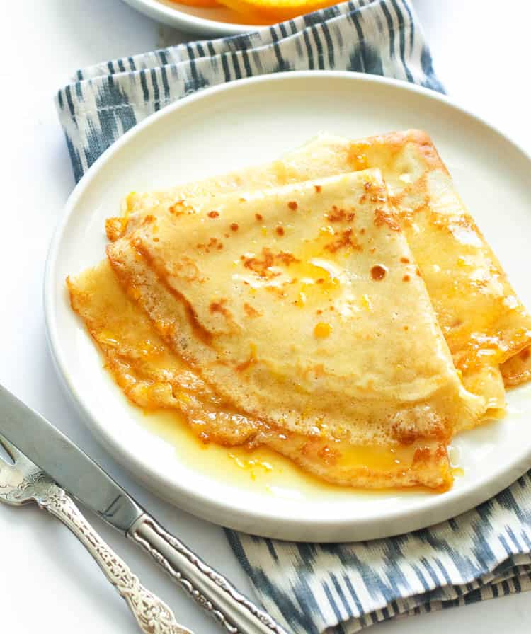 Serving up a plate of crepes suzette for an amazing brunch