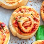 Upclose Shot of Pizza Roll on a Sheet Pan