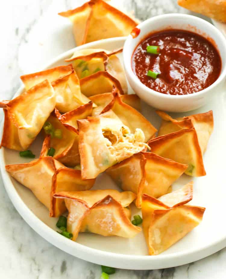 Crab Rangoon with Sriracha Sauce