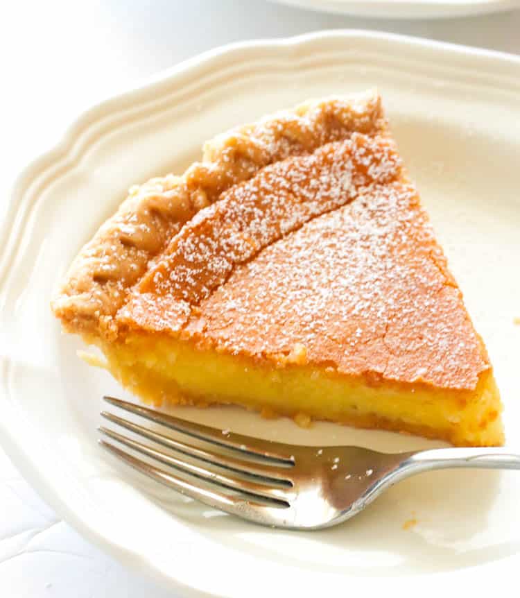 Enjoying a slice of insanely delicious Buttermilk Chess Pie