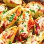 Stuffed Shells with ground beef for an easy weeknight dinner