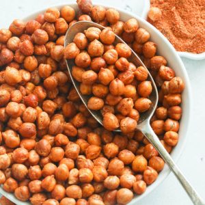 A bowl of healthy Roasted Chickpeas