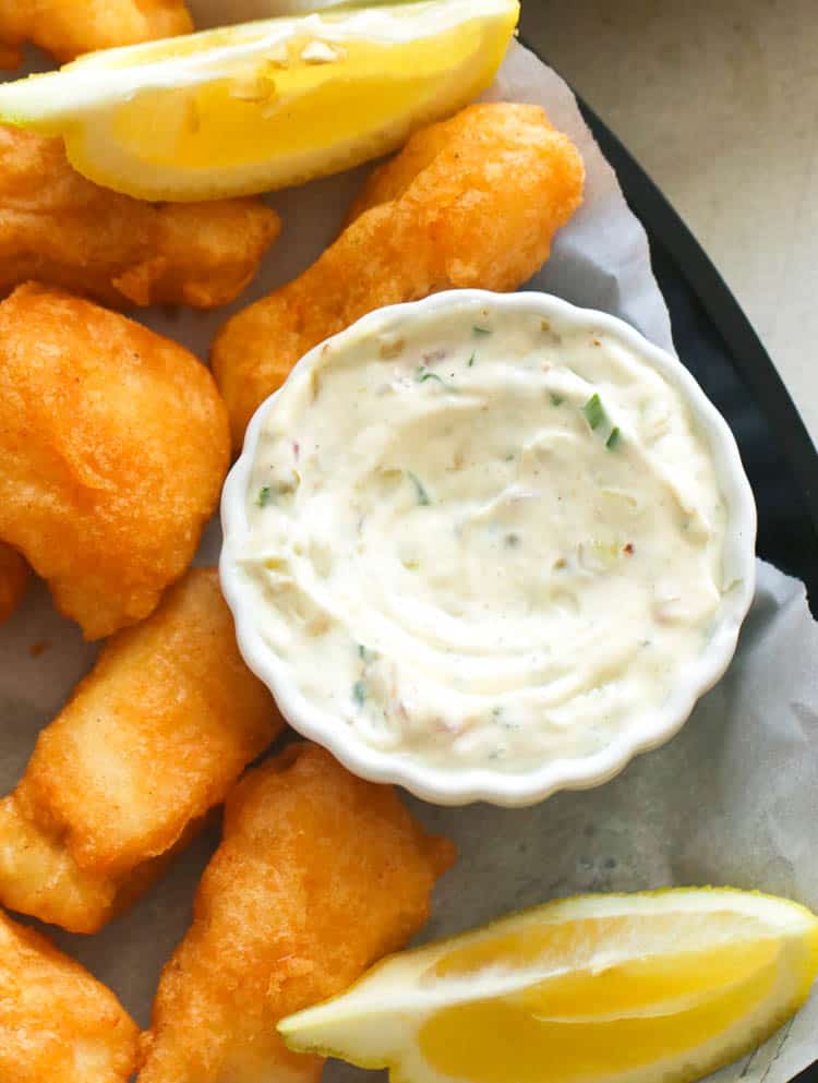 Beer Battered Fish with Tartar Sauce