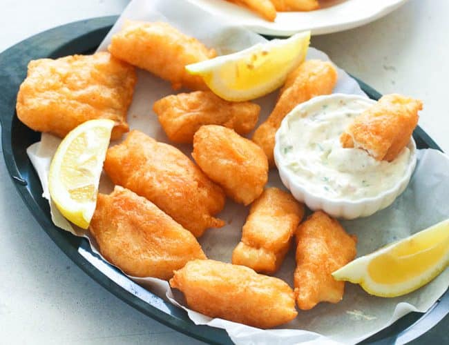 Beer Battered Fish with Tartar Sauce