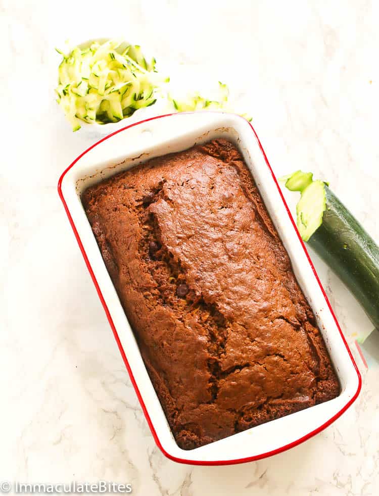 Zucchini Chocolate Bread in a Loaf Pan