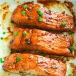 Insanely good Teriyaki Salmon fresh from the oven and ready to devour