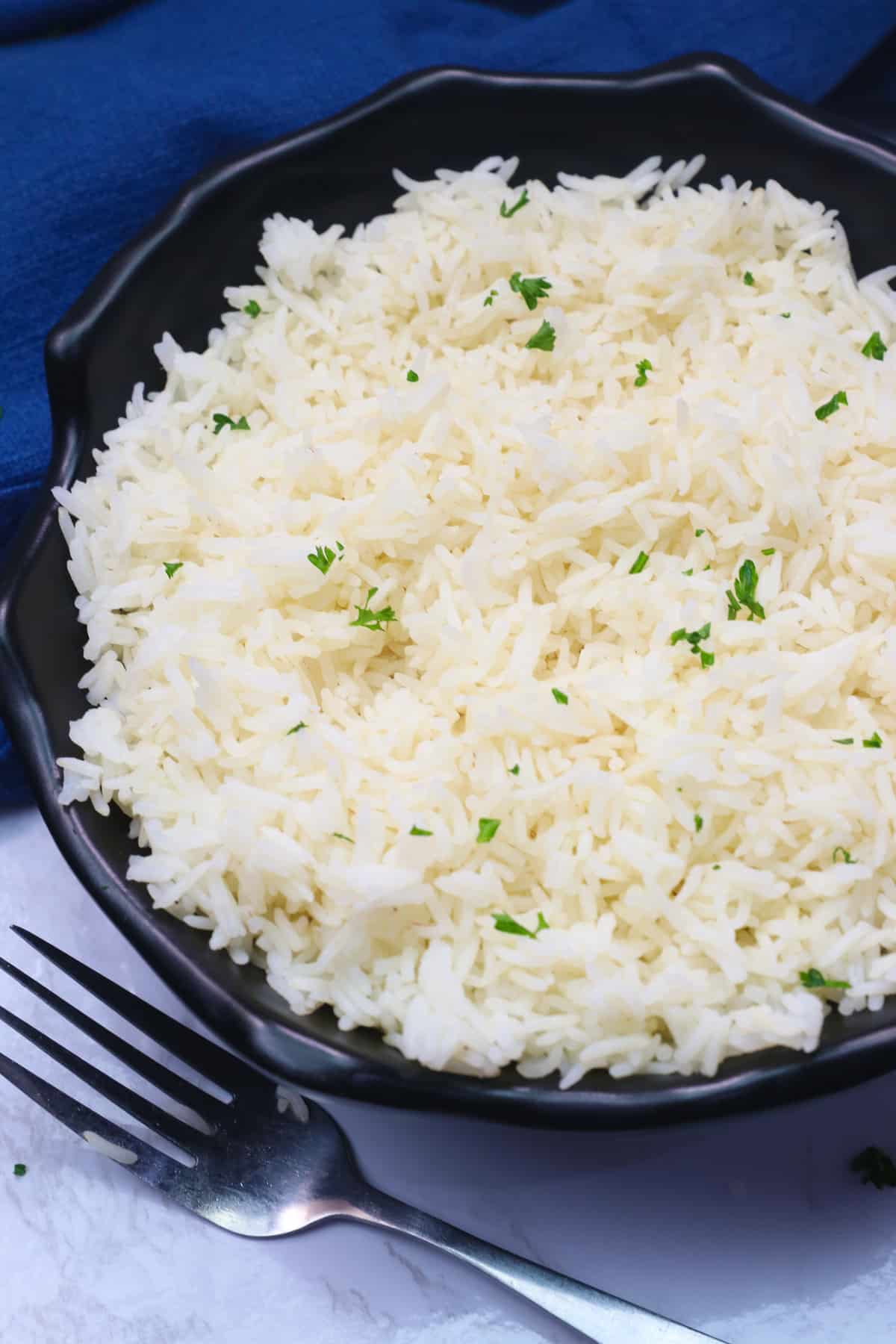 Enjoying a delicious bowl of basmati rice