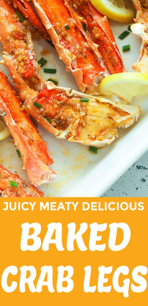 Baked Crab Legs in Garlic Butter Sauce