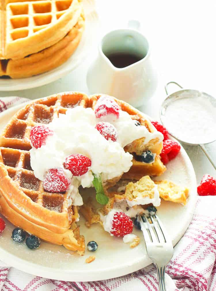 Homemade Buttermilk Waffles