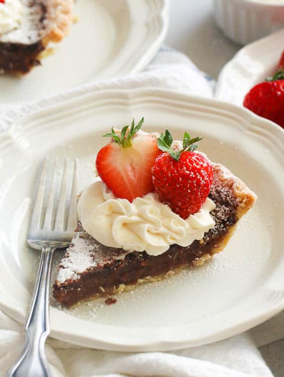 Chocolate Chess Pie Slice