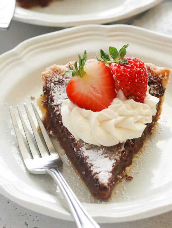 Chocolate Chess Pie Slice