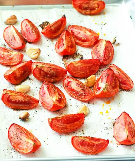 Roasted Tomatoes and Garlic Cloves