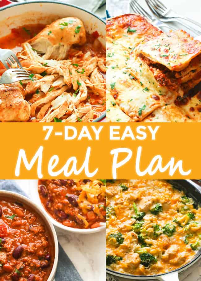 7-Day Easy Meal Plan - Immaculate Bites