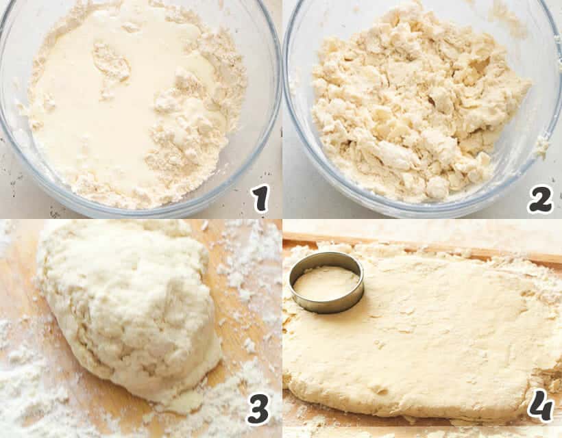 Cutting the Biscuits Dough