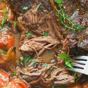 Oven Pot Roast with fork