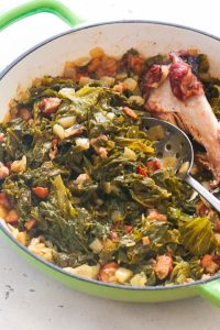 Southern Mustard Greens in bowl