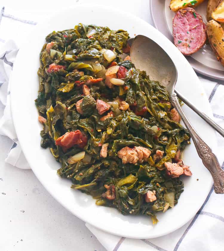 A Platter of Southern Mustard Greens