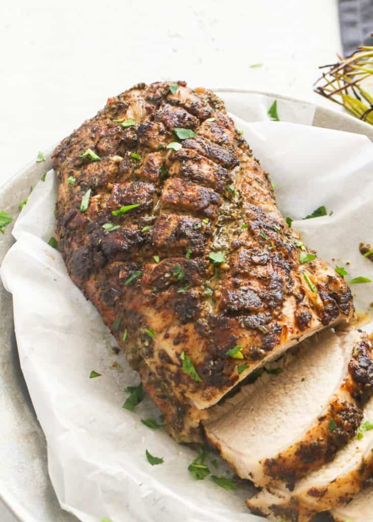 Sliced Herb Pork Loin Roast