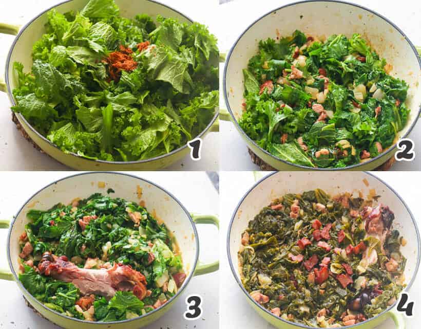 Wilting the Mustard Greens