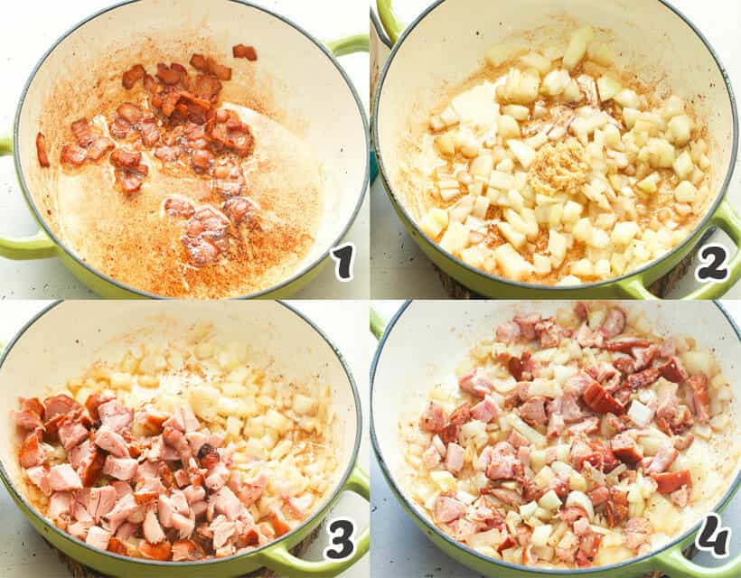 Sauteed Bacon and Smoked Turkey