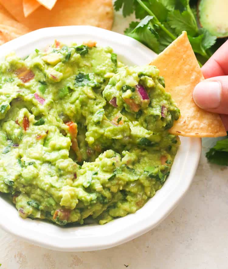 Tortilla Chips with easy homemade Guacamole