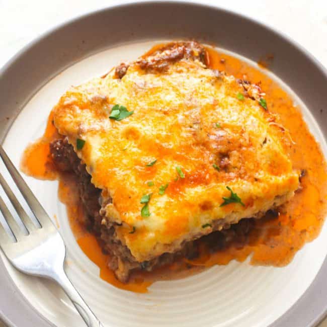 A slice of Moussaka