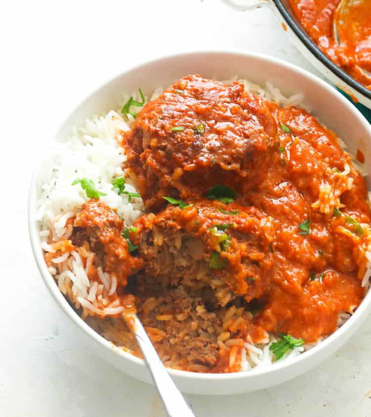 Meatballs and Rice