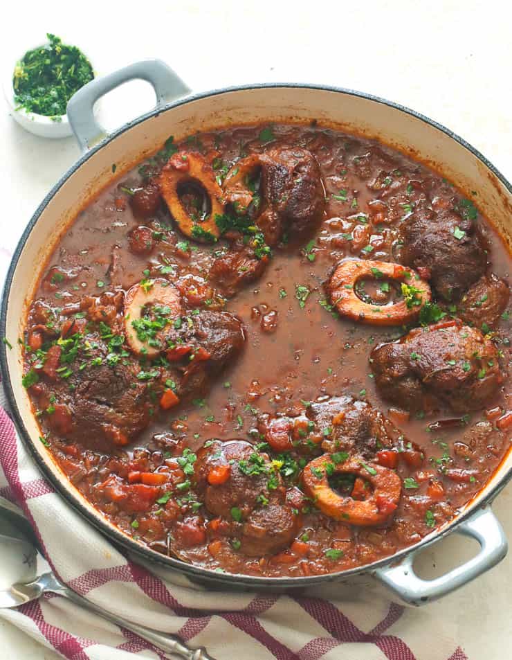 Dutch oven recipe featuring osso bucco