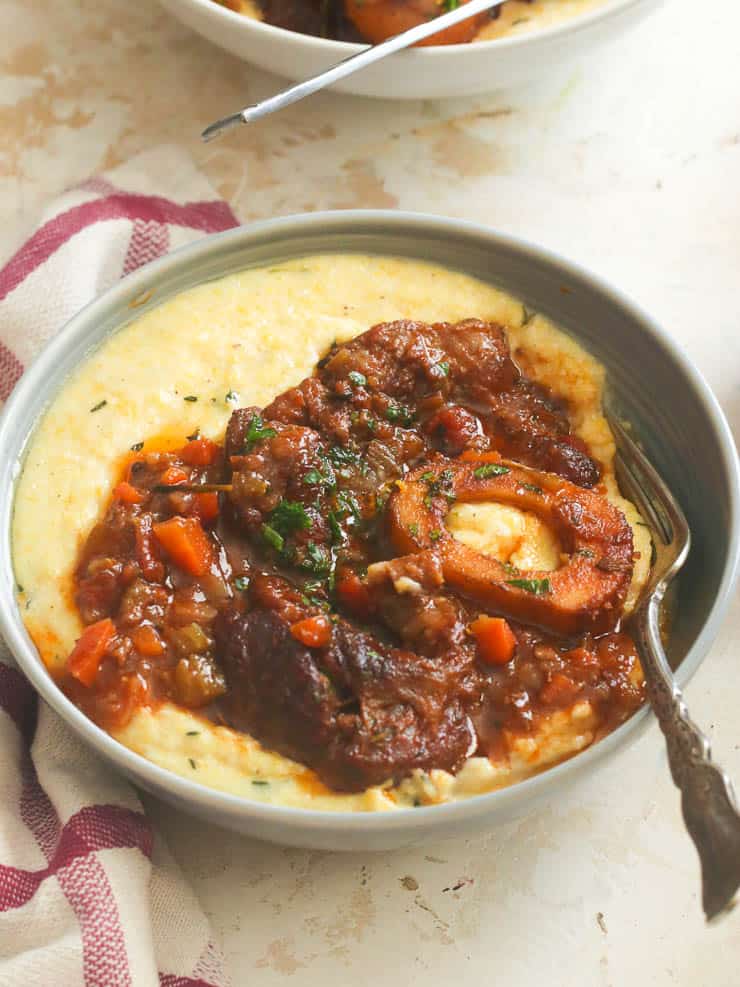 Osso Bucco Served with Polenta