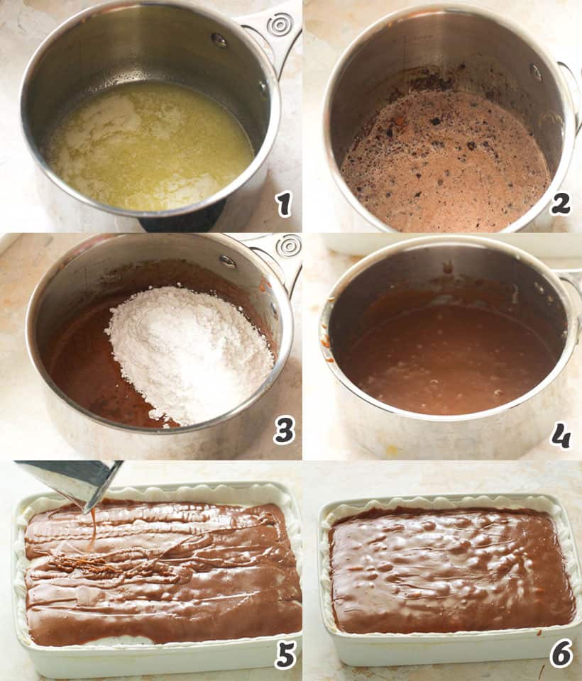 Make the chocolate frosting and put it all together
