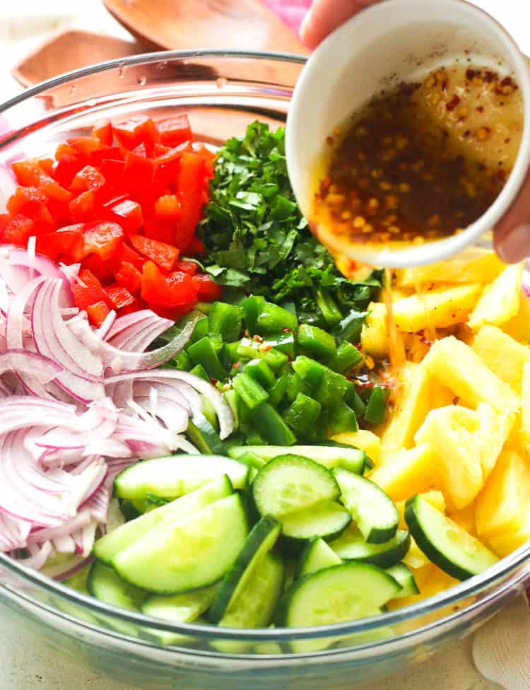 Pineapple Cucumber Salad Ingredients