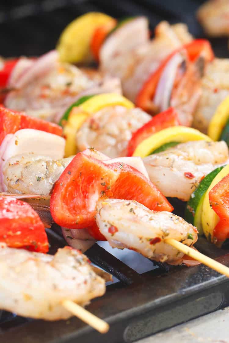 Shrimp Kabobs on the grill