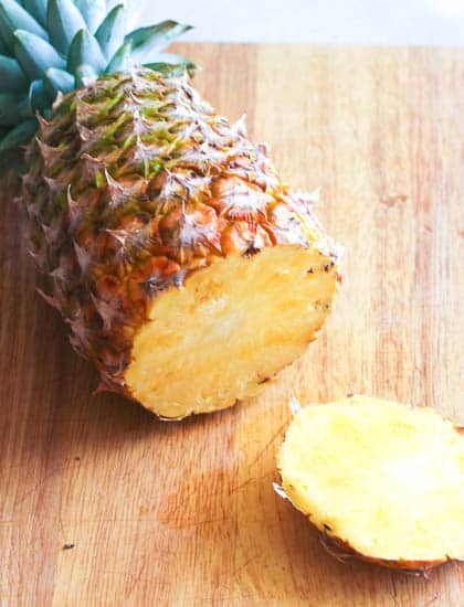 Cutting a Pineapple