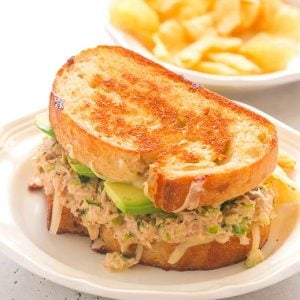 Open Faced Tuna Melt