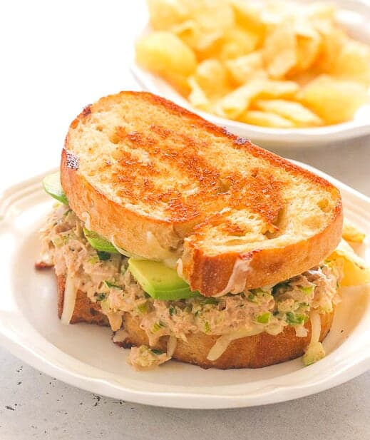 Open Faced Tuna Melt