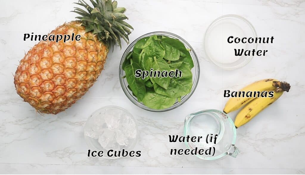 What you need to make Spinach Smoothies