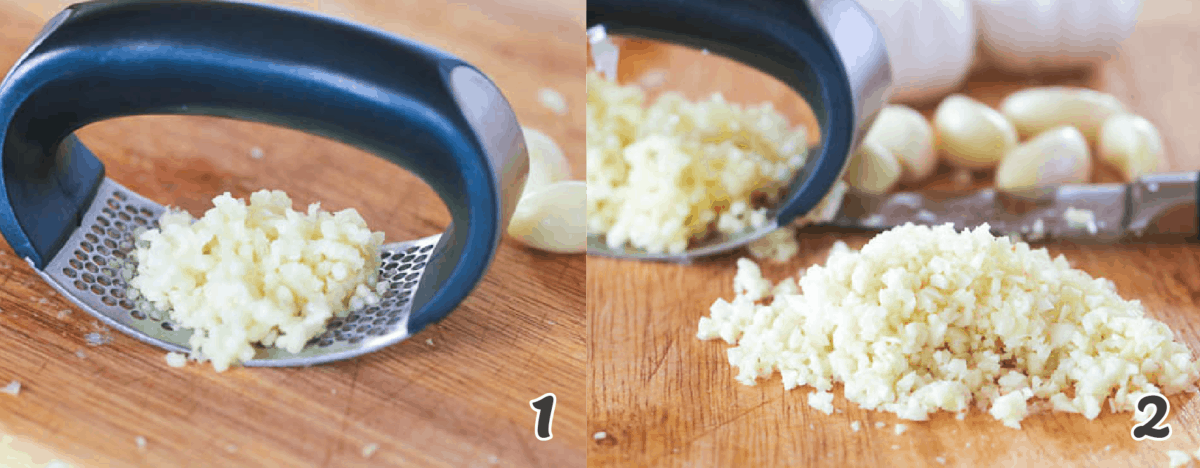 Mince Garlic Using Garlic Hand Press