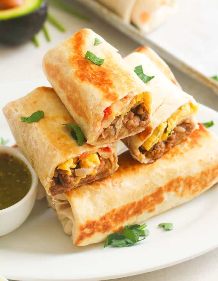 Mexican breakfast burritos