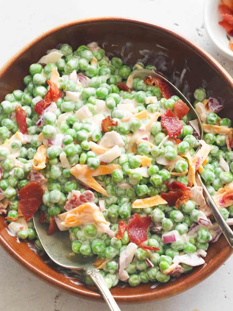 Pea Salad for a Thanksgiving side dish