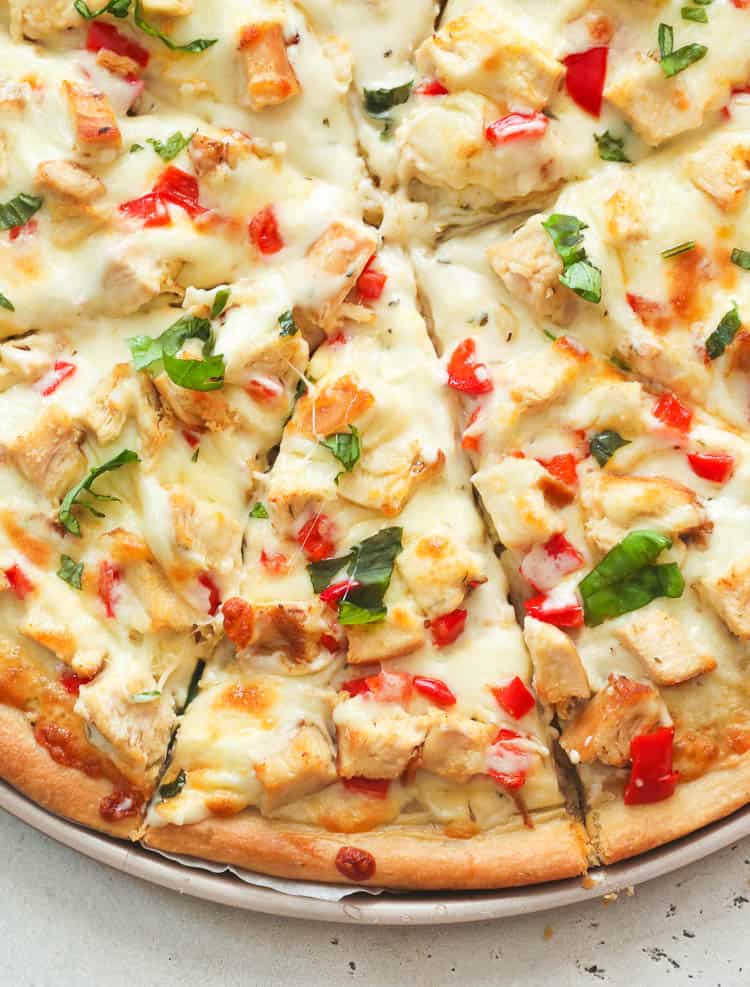 Chicken Alfredo Pizza