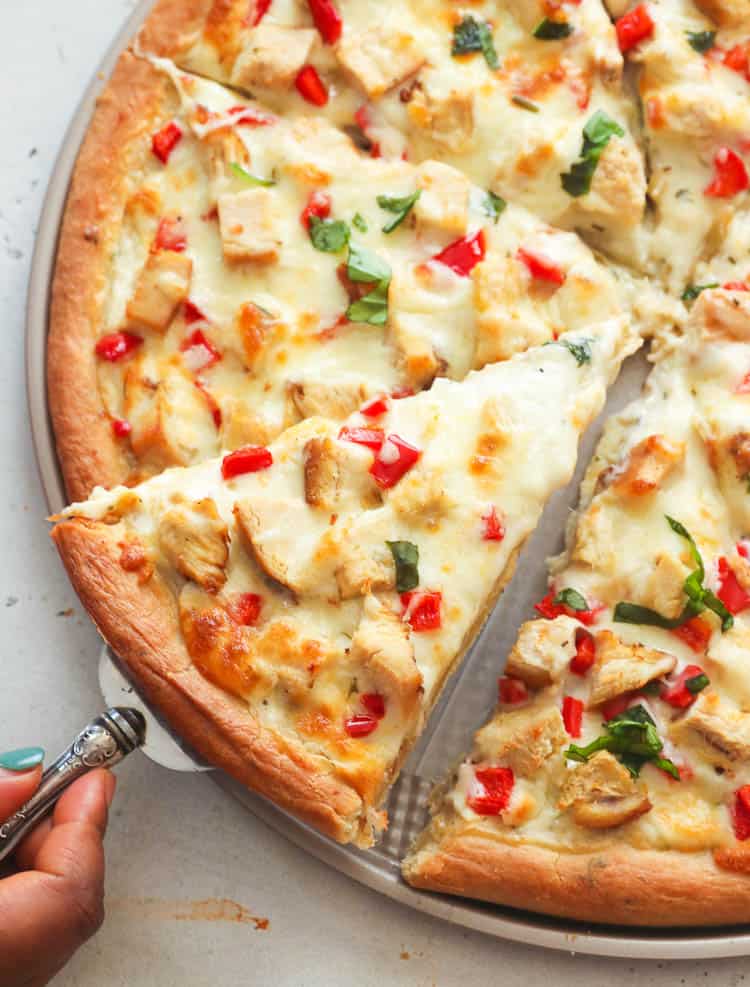 Chicken Alfredo Pizza