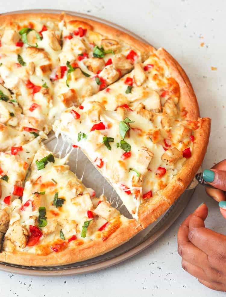 Chicken Alfredo Pizza