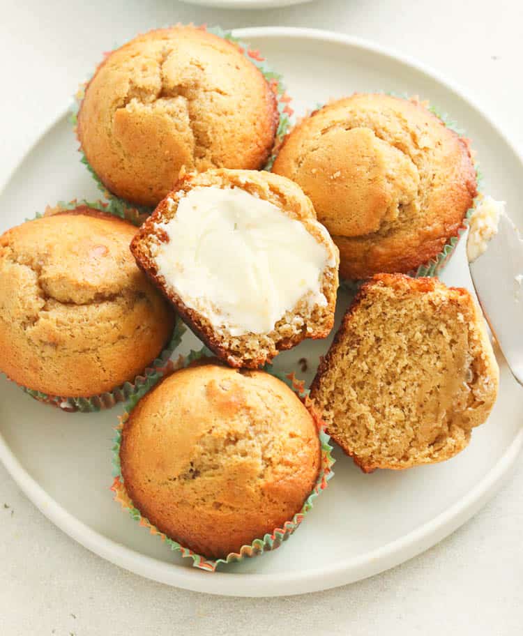 Banana bread muffins for brunch