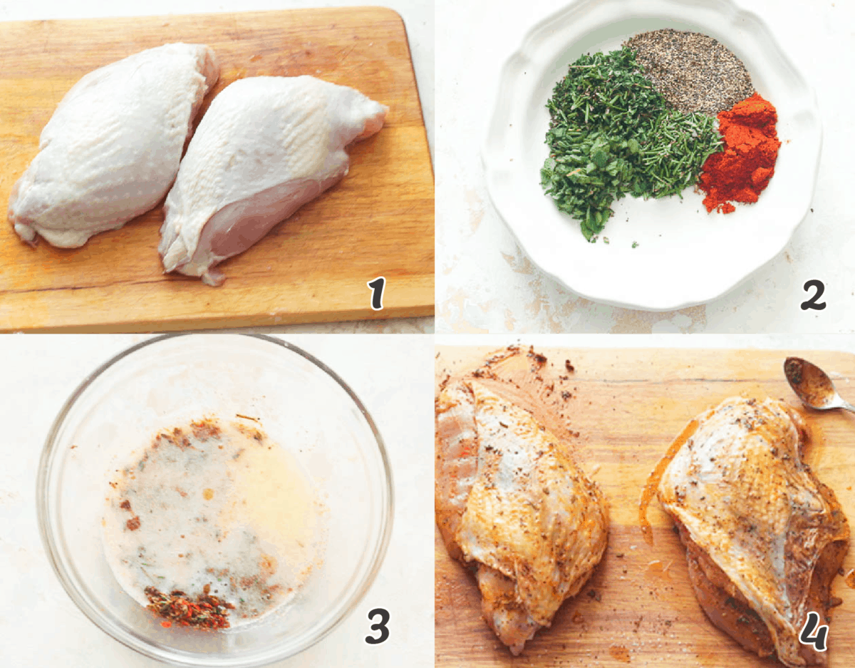 Salt, make herbed butter, and season