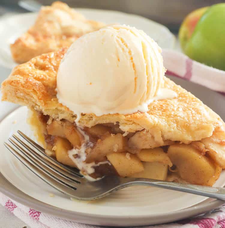 A Slice of Apple Pie with ice cream