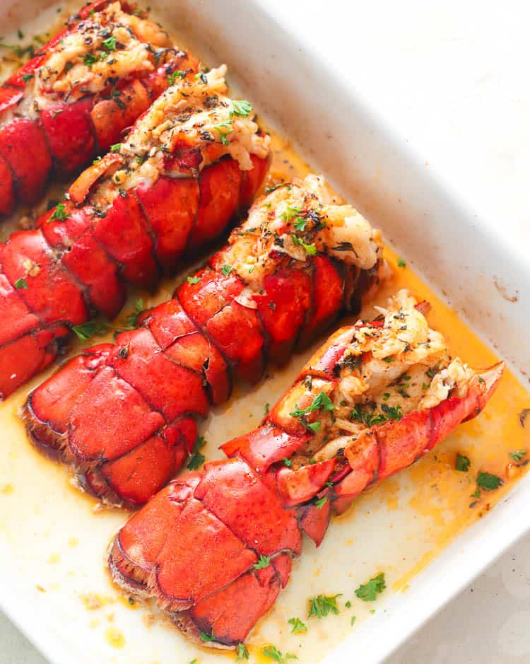 Grilled lobster tail